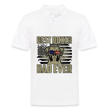 Best Boxer Dad Ever - Männer Poloshirt - Weiß - Vorne - Kai (181cm)