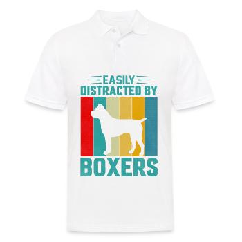 Easily distracted by boxers - Männer Poloshirt - Weiß - Vorne - Kai (181cm)