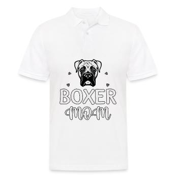 Boxer Mom - Men's Polo Shirt - white - Front - Kai (181cm)