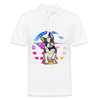 Bouledogue français - Polo Homme - blanc - Devant - Kai (181cm)