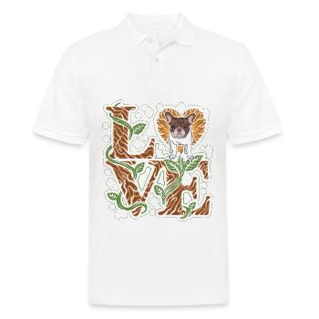 Amour bouledogue français - Polo Homme - blanc - Devant - Kai (181cm)