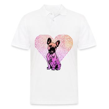 Bouledogue français - Polo Homme - blanc - Devant - Kai (181cm)