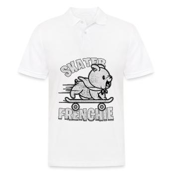 Skater frenchie - Men's Polo Shirt - white - Front - Kai (181cm)