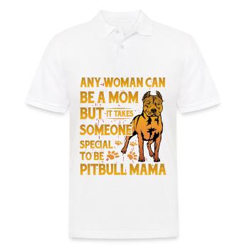 Maman Pitbull - Polo Homme - blanc - Devant - Kai (181cm)