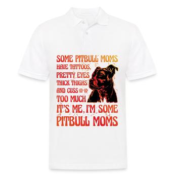 Pitbull Maman drôle de dicton - Polo Homme - blanc - Devant - Kai (181cm)