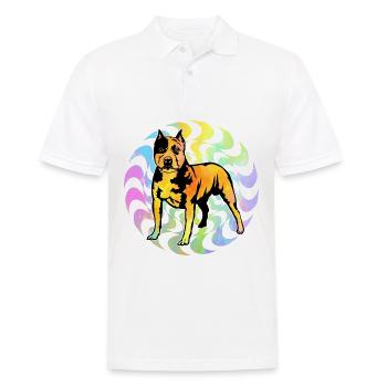 Pitbull Rétro - Polo Homme - blanc - Devant - Kai (181cm)