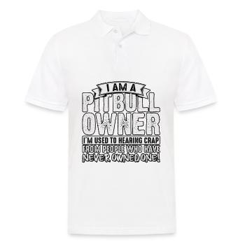 I am a pitbull owner - Men's Polo Shirt - white - Front - Kai (181cm)