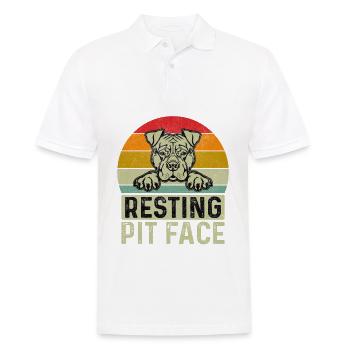 Resting Pit face - Männer Poloshirt - Weiß - Vorne - Kai (181cm)