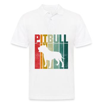 Pitbull Rétro - Polo Homme - blanc - Devant - Kai (181cm)