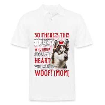 Maman Husky - Polo Homme - blanc - Devant - Kai (181cm)