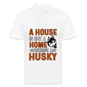 Une maison n’est pas une maison sans husky - Polo Homme - blanc - Devant - Kai (181cm)