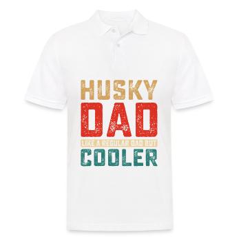 Husky dad like a regular dad but cooler - Männer Poloshirt - Weiß - Vorne - Kai (181cm)