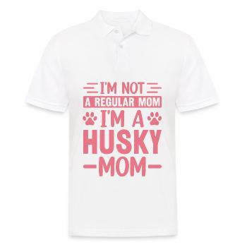I'm not a regular mom I'm a Husky mom - Men's Polo Shirt - white - Front - Kai (181cm)