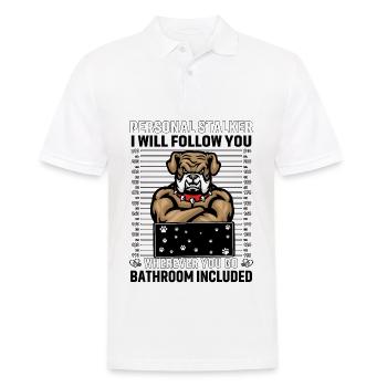 Personal Stalker Je te suivrai partout où tu iras - Polo Homme - blanc - Devant - Kai (181cm)