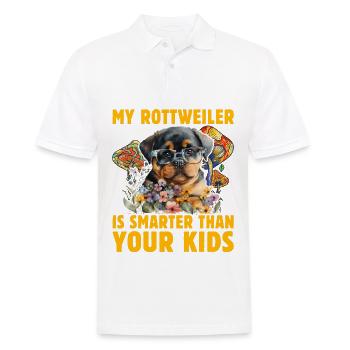 Mon Rottweiler est plus intelligent que vos enfants - Polo Homme - blanc - Devant - Kai (181cm)