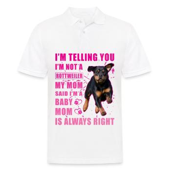 Dicton Rottweiler - Polo Homme - blanc - Devant - Kai (181cm)