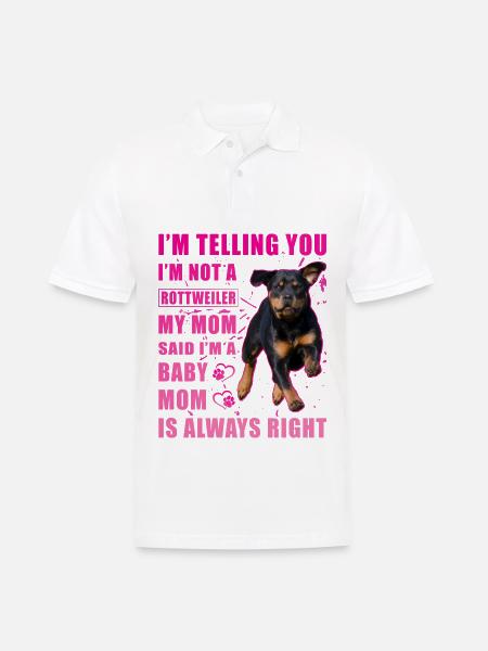 Rottweiler Spruch - Männer Poloshirt - Weiß