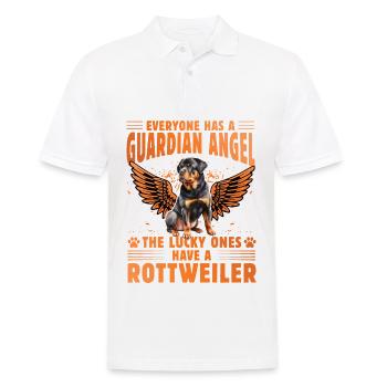Ange gardien Rottweiler - Polo Homme - blanc - Devant - Kai (181cm)