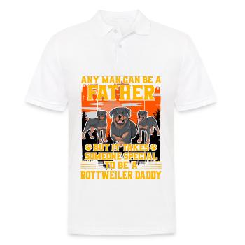Rottweiler Daddy - Männer Poloshirt - Weiß - Vorne - Kai (181cm)
