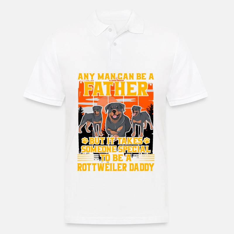 Rottweiler Papa - Polo Homme - blanc