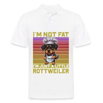 I'm not fat I'm just a little Rottweiler - Men's Polo Shirt - white - Front - Kai (181cm)
