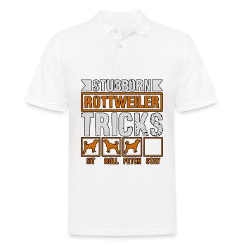 Stubborn Rottweiler Tricks - Männer Poloshirt - Weiß - Vorne - Kai (181cm)