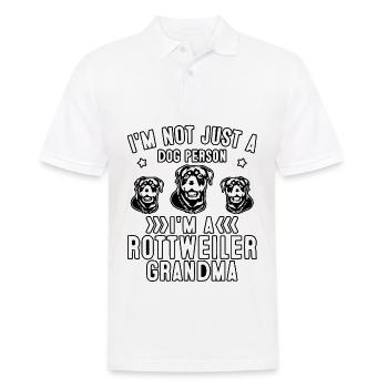 I'm not just a dog person I'm a Rottweiler Grandma - Men's Polo Shirt - white - Front - Kai (181cm)