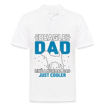 Beagle Dad like a normal Dad just Cooler - Men's Polo Shirt - white - Front - Kai (181cm)