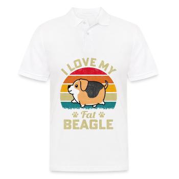 J’aime mon gros Beagle - Polo Homme - blanc - Devant - Kai (181cm)