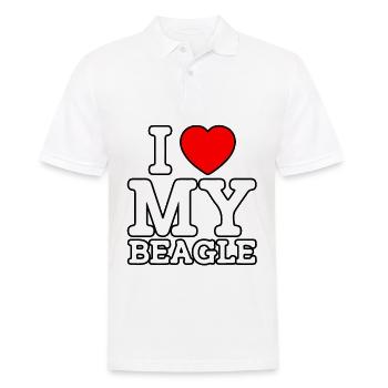 J’aime mon Beagle - Polo Homme - blanc - Devant - Kai (181cm)