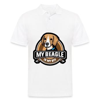 My Beagle is my BFF - Männer Poloshirt - Weiß - Vorne - Kai (181cm)