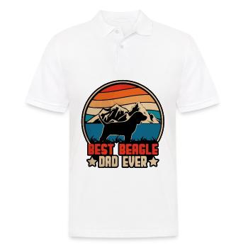 Best beagle dad ever - Men's Polo Shirt - white - Front - Kai (181cm)