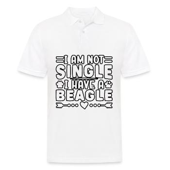 I am not single I have a Beagle - Men's Polo Shirt - white - Front - Kai (181cm)