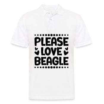 Please love Beagle - Men's Polo Shirt - white - Front - Kai (181cm)
