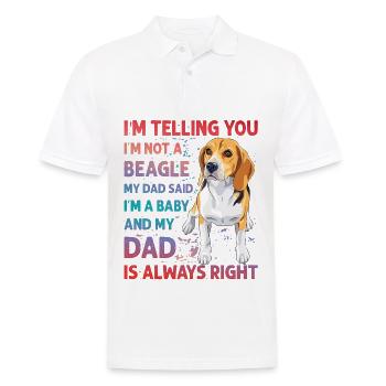 Beagle drôle de dicton - Polo Homme - blanc - Devant - Kai (181cm)