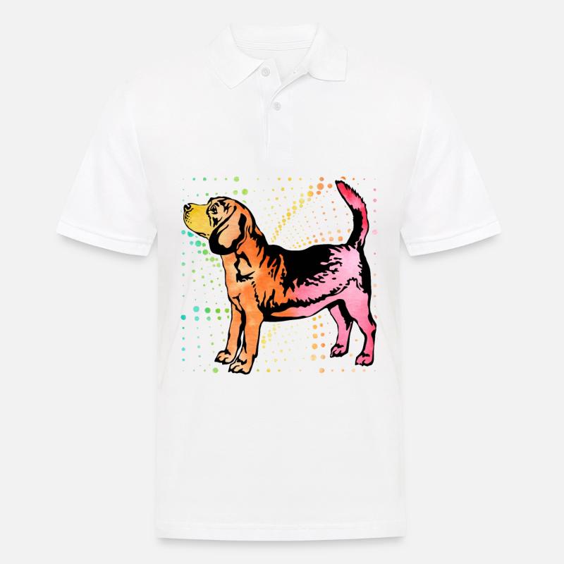 Beagle - Männer Poloshirt - Weiß
