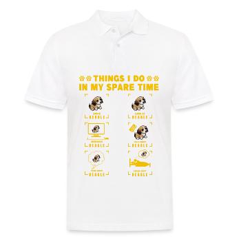 Things I do in my Spare time Beagle - Men's Polo Shirt - white - Front - Kai (181cm)