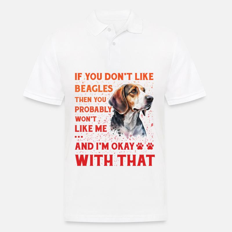 Beagle lustiger Spruch Hund - Männer Poloshirt - Weiß