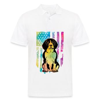 Beagle États-Unis - Polo Homme - blanc - Devant - Kai (181cm)