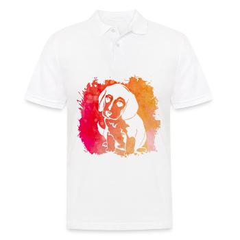 Beagle Hund - Männer Poloshirt - Weiß - Vorne - Kai (181cm)