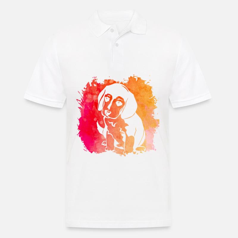 Beagle Hund - Männer Poloshirt - Weiß