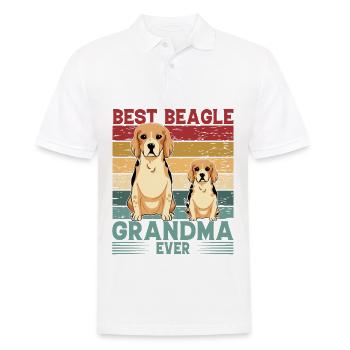 Meilleure grand-mère Beagle de tous les temps - Polo Homme - blanc - Devant - Kai (181cm)
