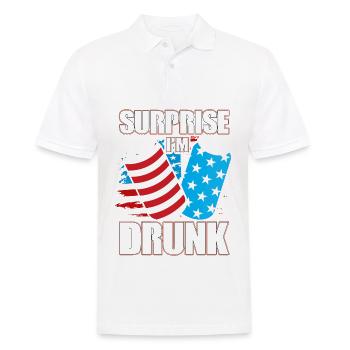 Surprise je suis ivre - Polo Homme - blanc - Devant - Kai (181cm)