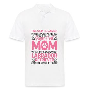 Labrador Mom Lustiger Spruch - Männer Poloshirt - Weiß - Vorne - Kai (181cm)