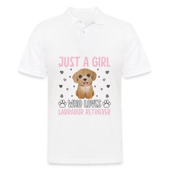 Juste une fille qui aime Labrador Retriver - Polo Homme - blanc - Devant - Kai (181cm)