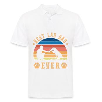 Best lab dad ever - Men's Polo Shirt - white - Front - Kai (181cm)