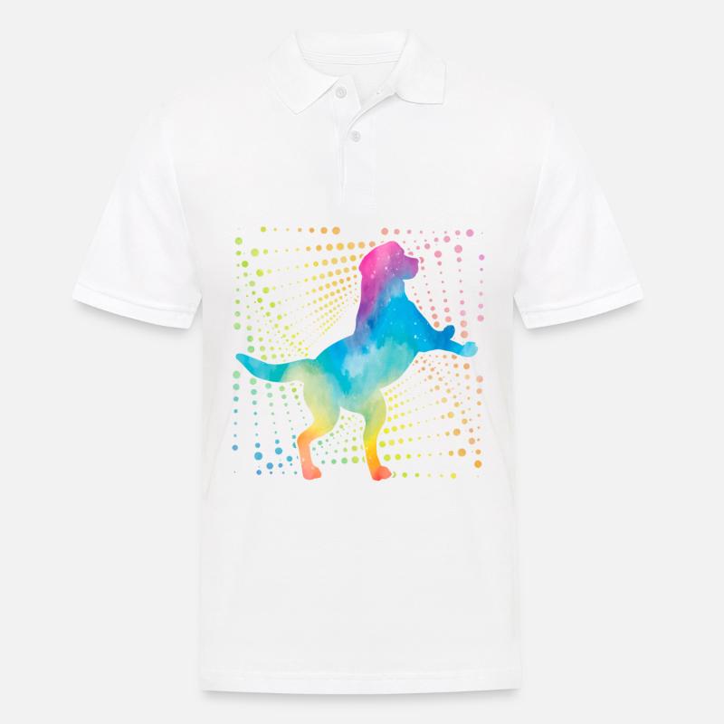 Labrador Retro - Männer Poloshirt - Weiß