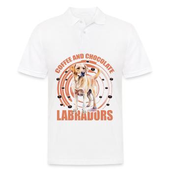 Coffee and Choclate Labradors - Männer Poloshirt - Weiß - Vorne - Kai (181cm)