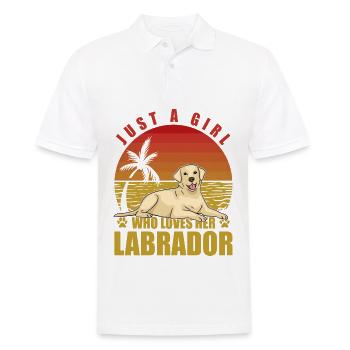 Juste une fille qui aime son Labrador - Polo Homme - blanc - Devant - Kai (181cm)