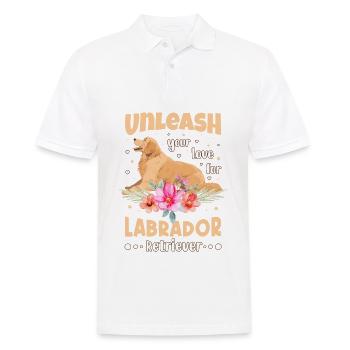 unleash your love for labrador retriever - Männer Poloshirt - Weiß - Vorne - Kai (181cm)
